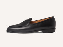 Grand Fleurus Penny Loafers in Black Noble Calf