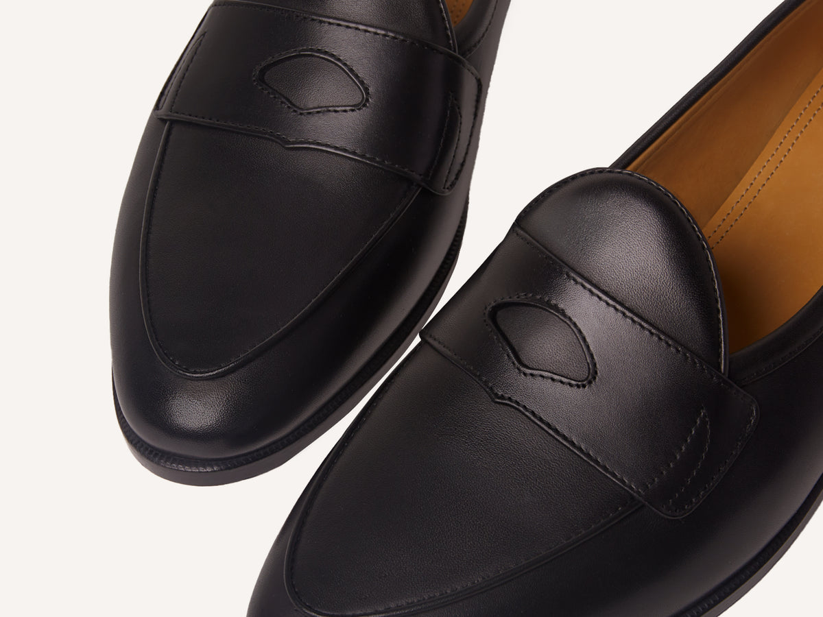 Grand Fleurus Penny Loafers in Dark Brown Noble Calf