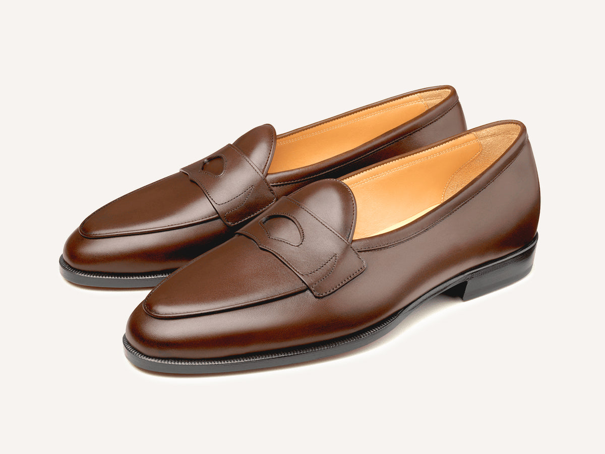 Grand Fleurus Penny Loafers in Tawny Noble Calf