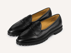 Grand Varenne Loafers in Black Shield Calf