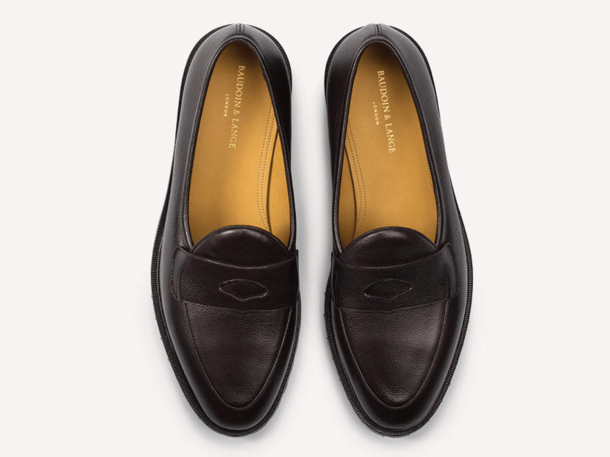Grand Varenne Loafers in Black Shield Calf