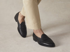 Grand Fleurus Penny Loafers in Black Noble Calf (Old)