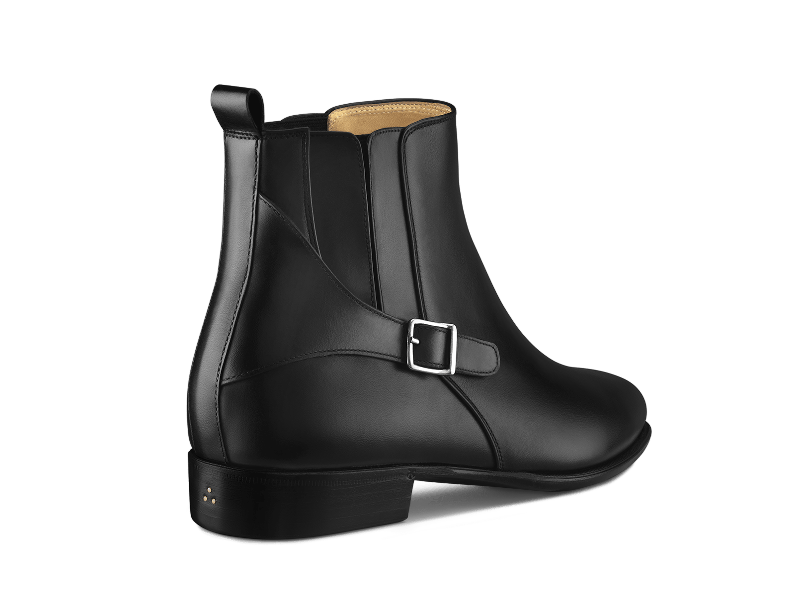 Hopper Buckle Boot in Black Noble Calf