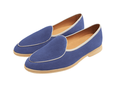 Stride Loafers in Ultramarine Glove Suede Natural Sole