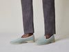 Stride Loafers in Celadon Linen with Natural Sole