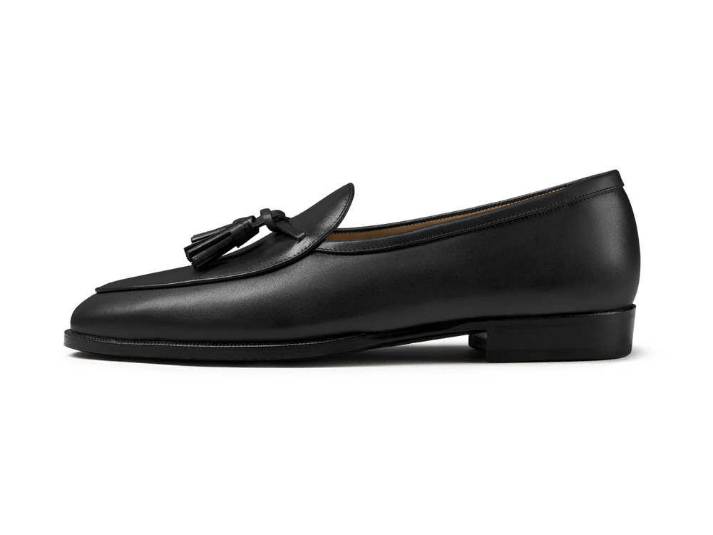 Grand Conti Tassel Loafers in Black Noble Calf