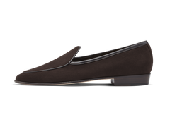 Sagan Classic Loafers in Lusitanias Dark Brown Asteria Suede