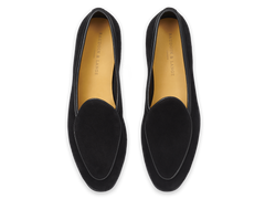 Sagan Classic Loafers in Obsidian Black Asteria Suede