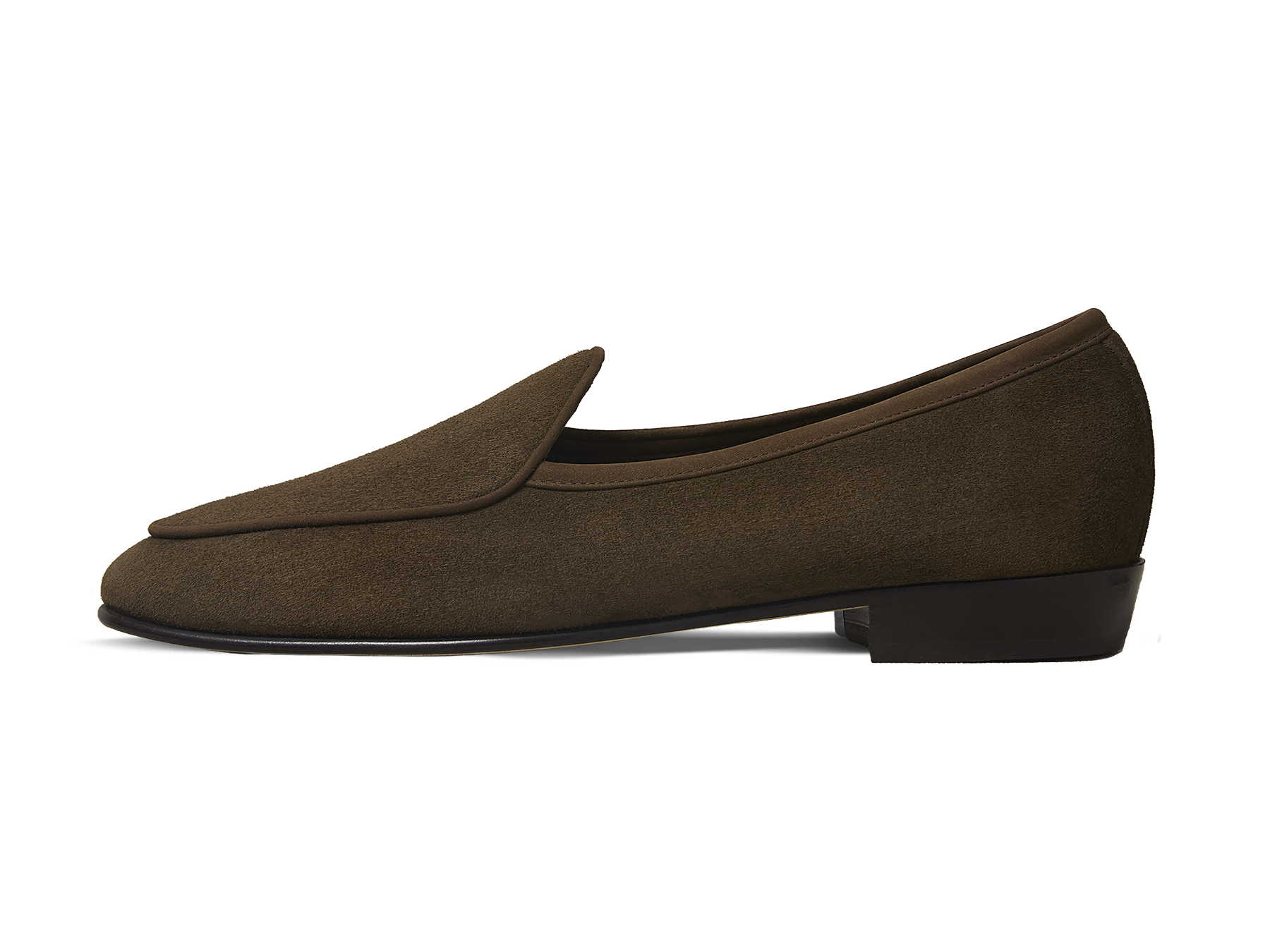 Sagan Classic Loafers in Olivine Green Asteria Suede