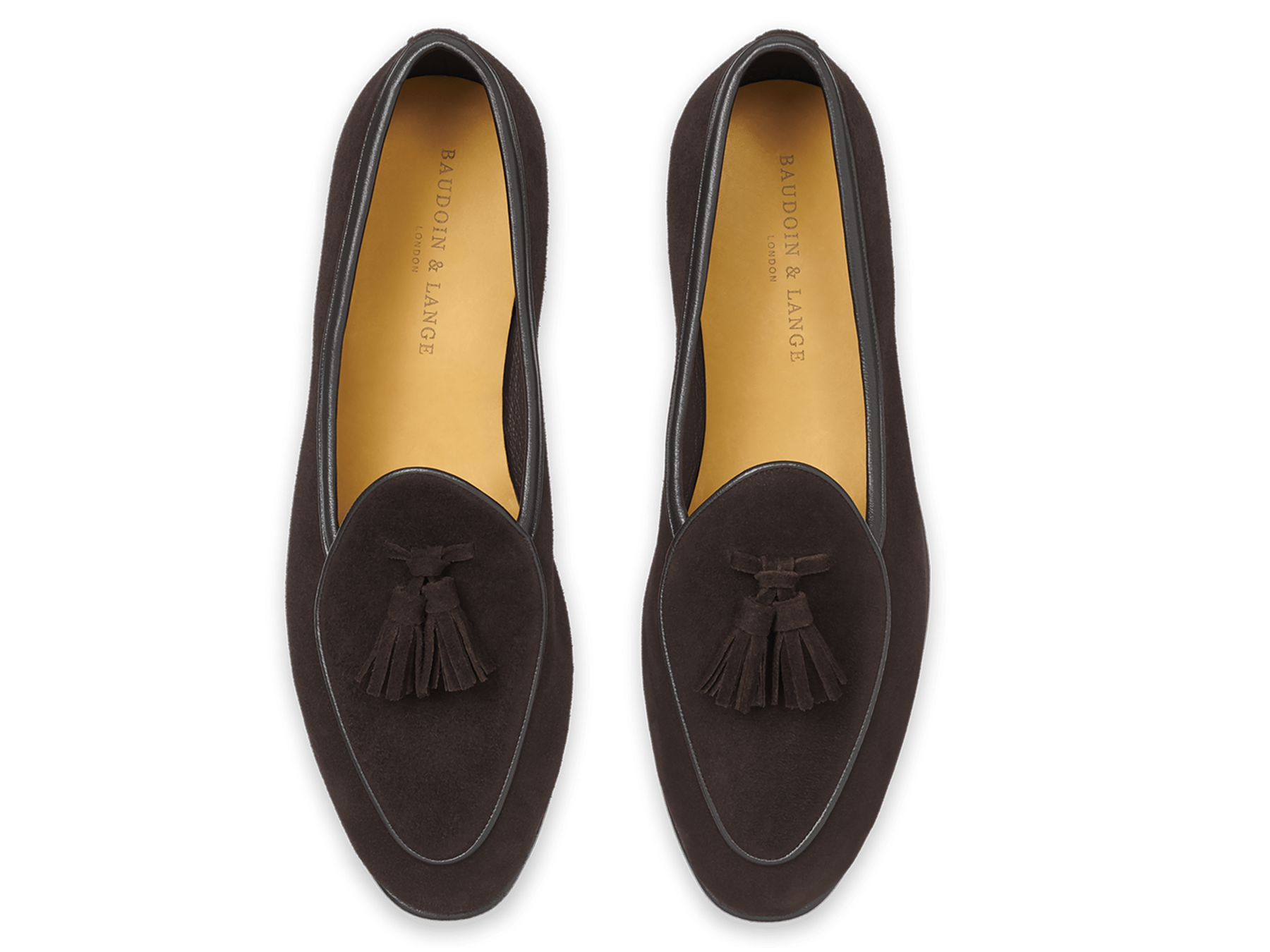 Sagan Classic Tassel Loafers in Lusitanias Dark Brown Asteria Suede