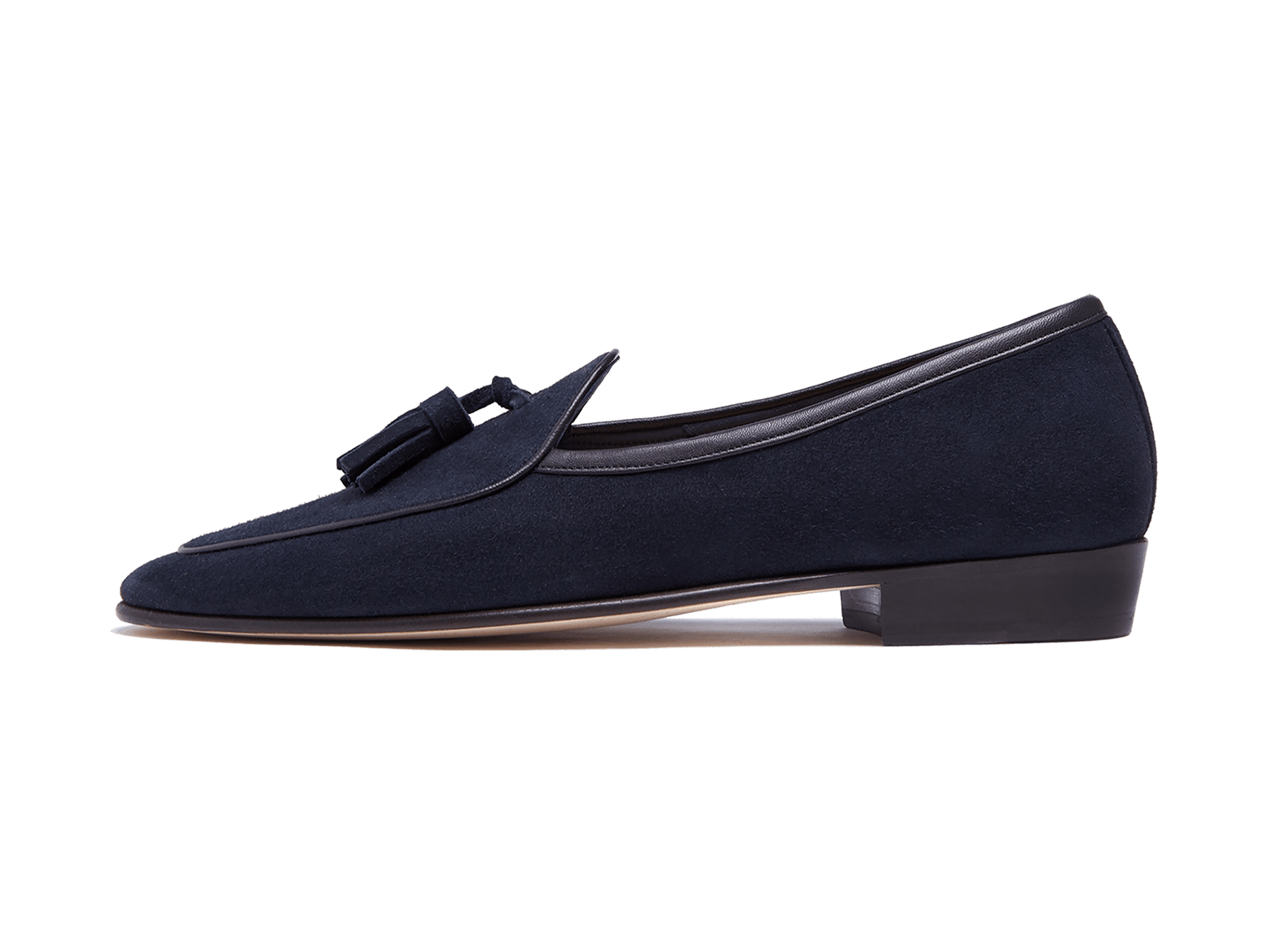Sagan Classic Tassel Loafers in Midnight Navy Suede