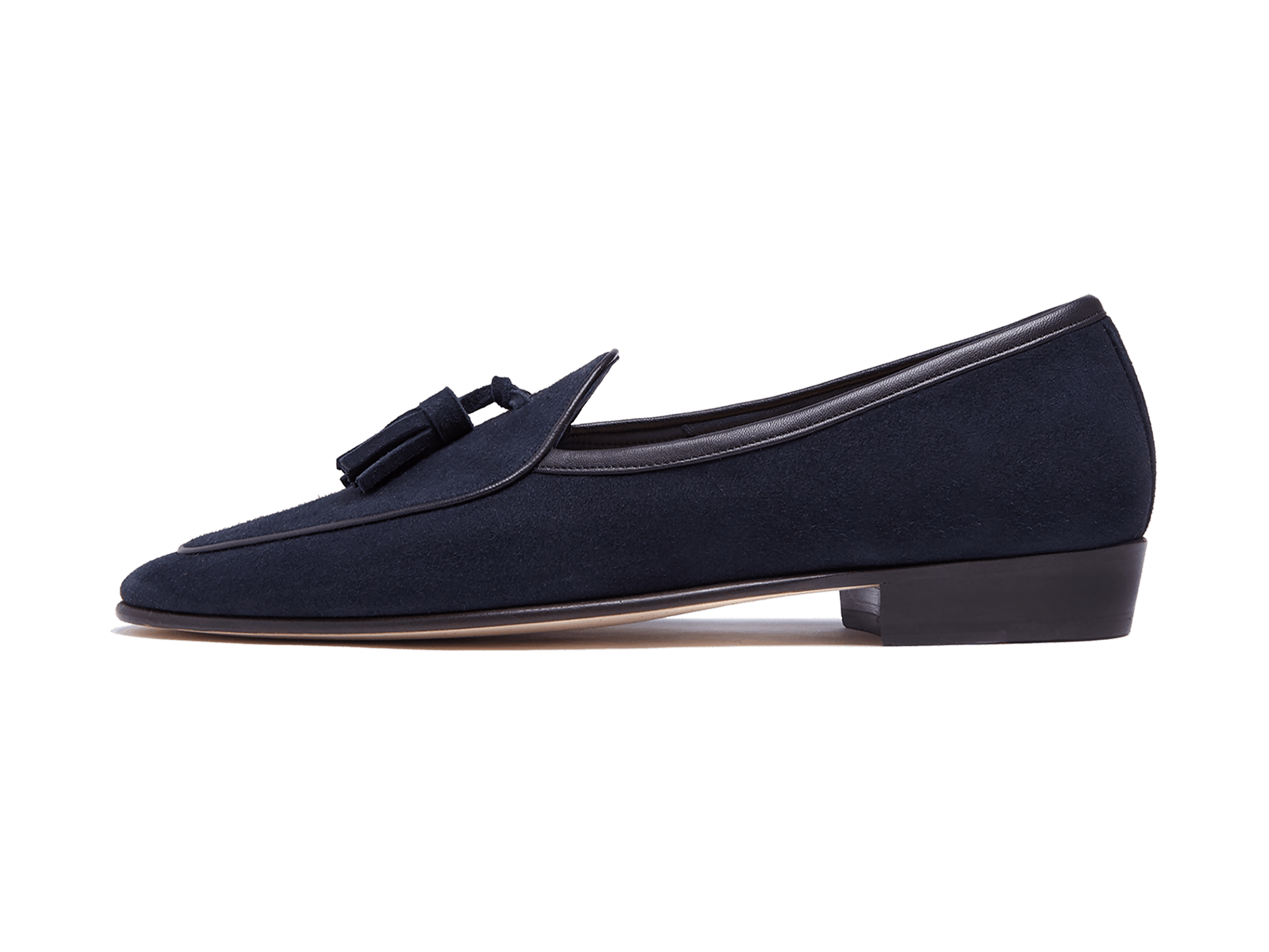 Sagan Classic Tassel Loafers in Midnight Navy Suede