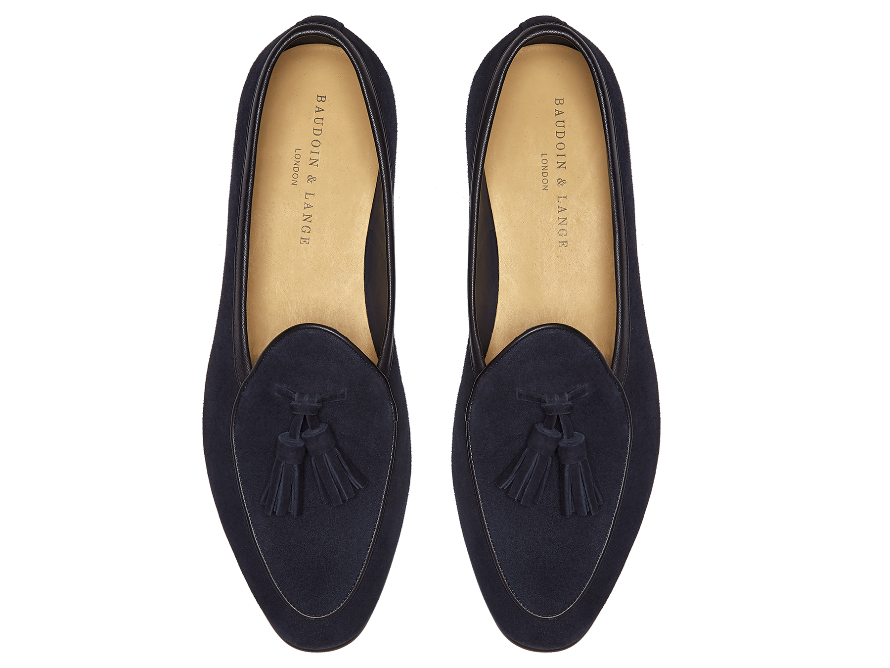 Sagan Classic Tassel Loafers in Midnight Navy Suede