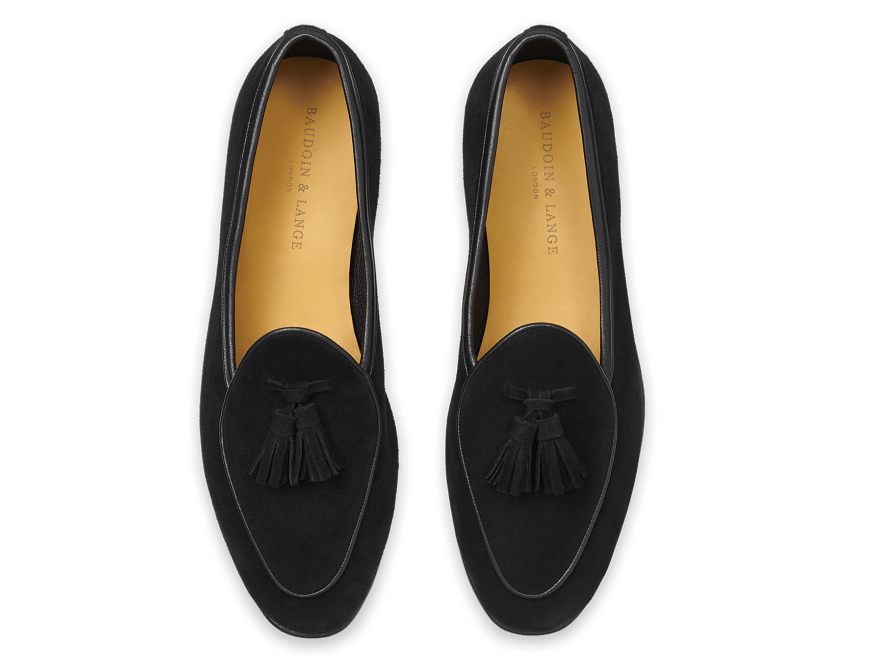 Sagan Classic Tassel Loafers in Obsidian Black Asteria Suede