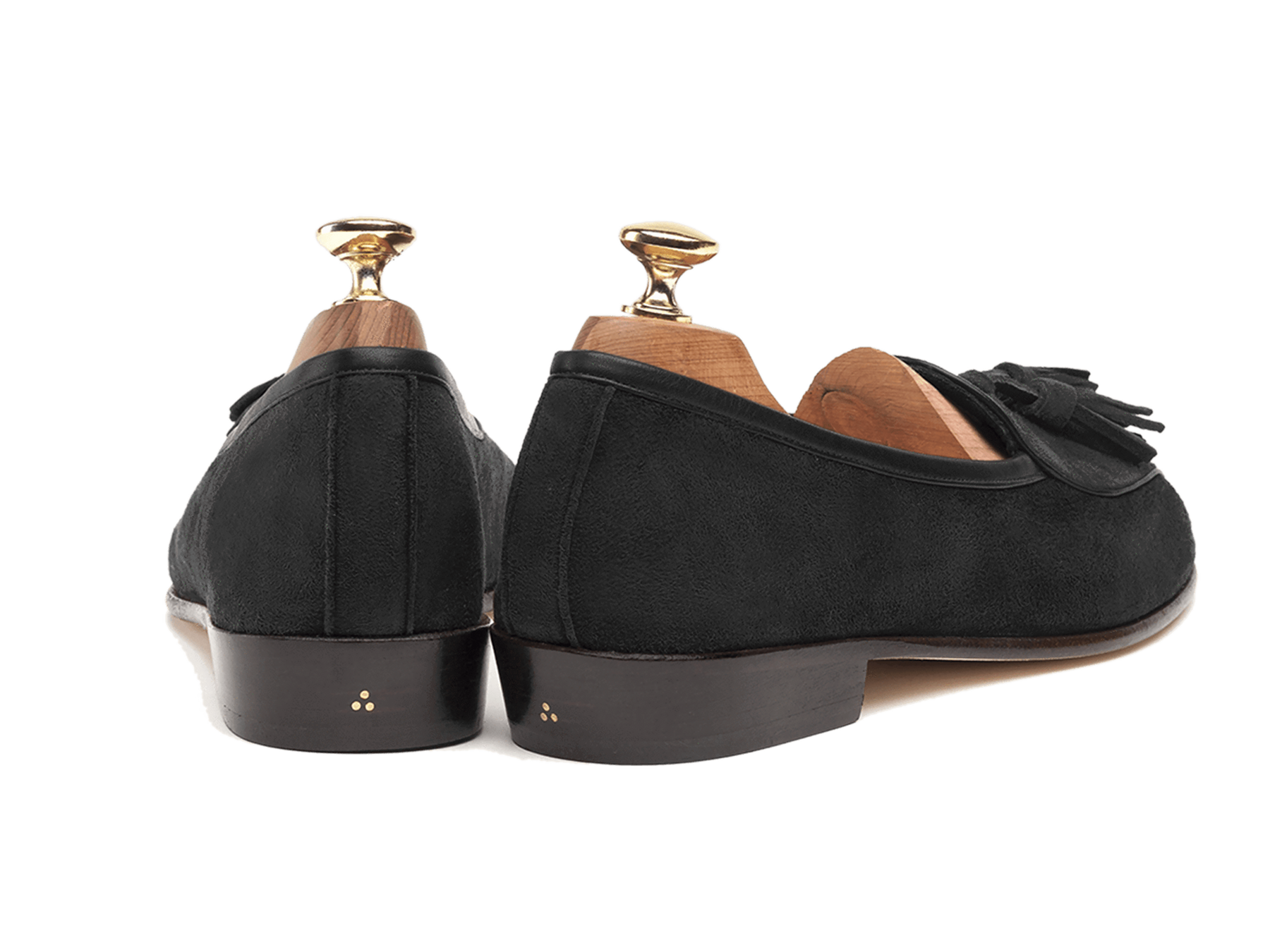 Sagan Classic Tassel Loafers in Obsidian Black Asteria Suede