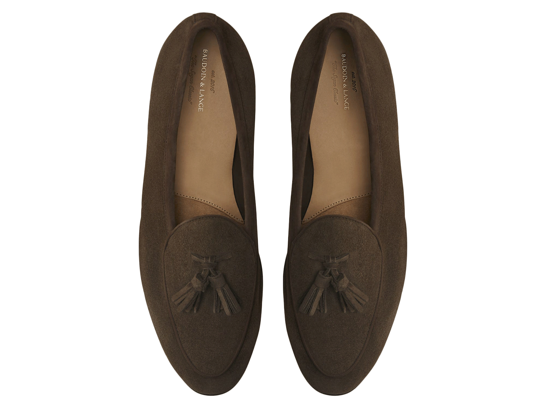Sagan Classic Tassel Loafers in Olivine Green Asteria Suede