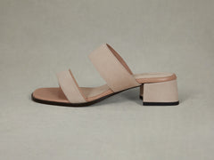 Plume Hi Sandal in Albâtre Luxe Suede and Nappa