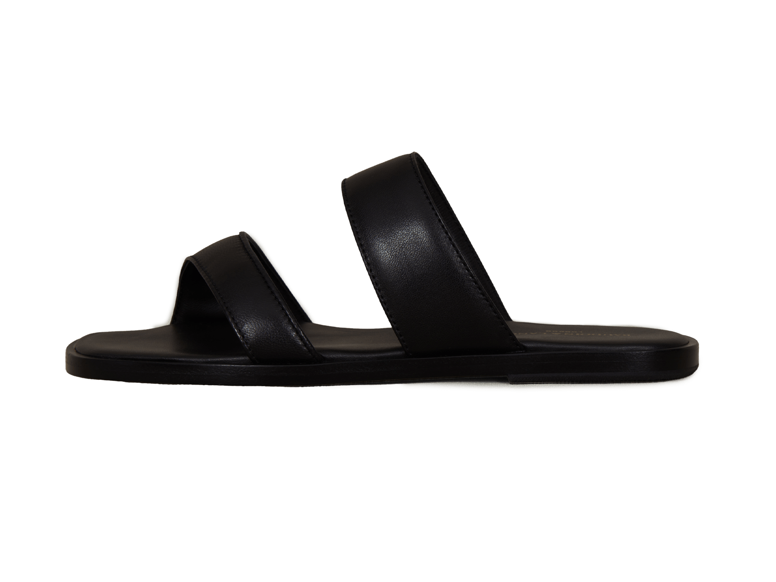 Plume Sandal in Black Nappa