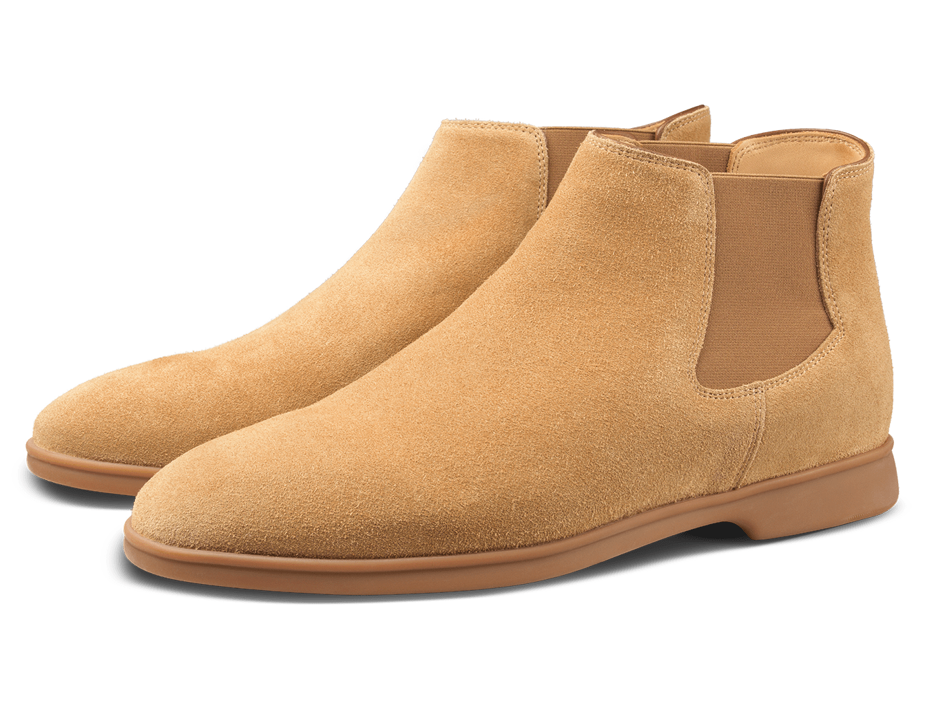 Rover Boots in Clay Glove Suede Caramel Sole