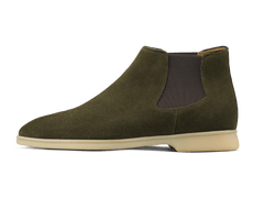 Rover Boots in Moss Suede Natural Sole