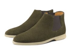 Rover Boots in Moss Suede Natural Sole