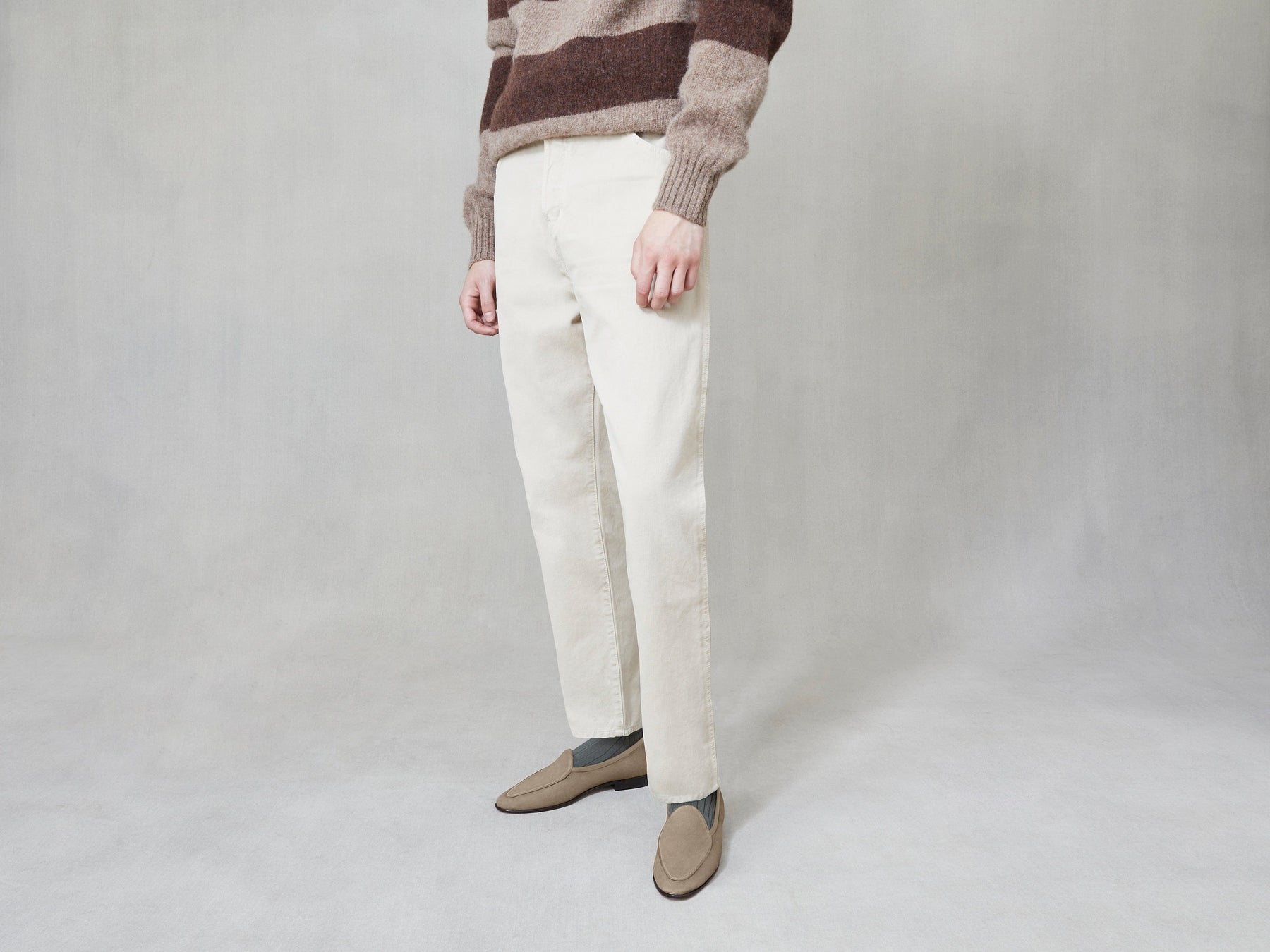 Sagan Classic Loafers in Greige Asteria Suede