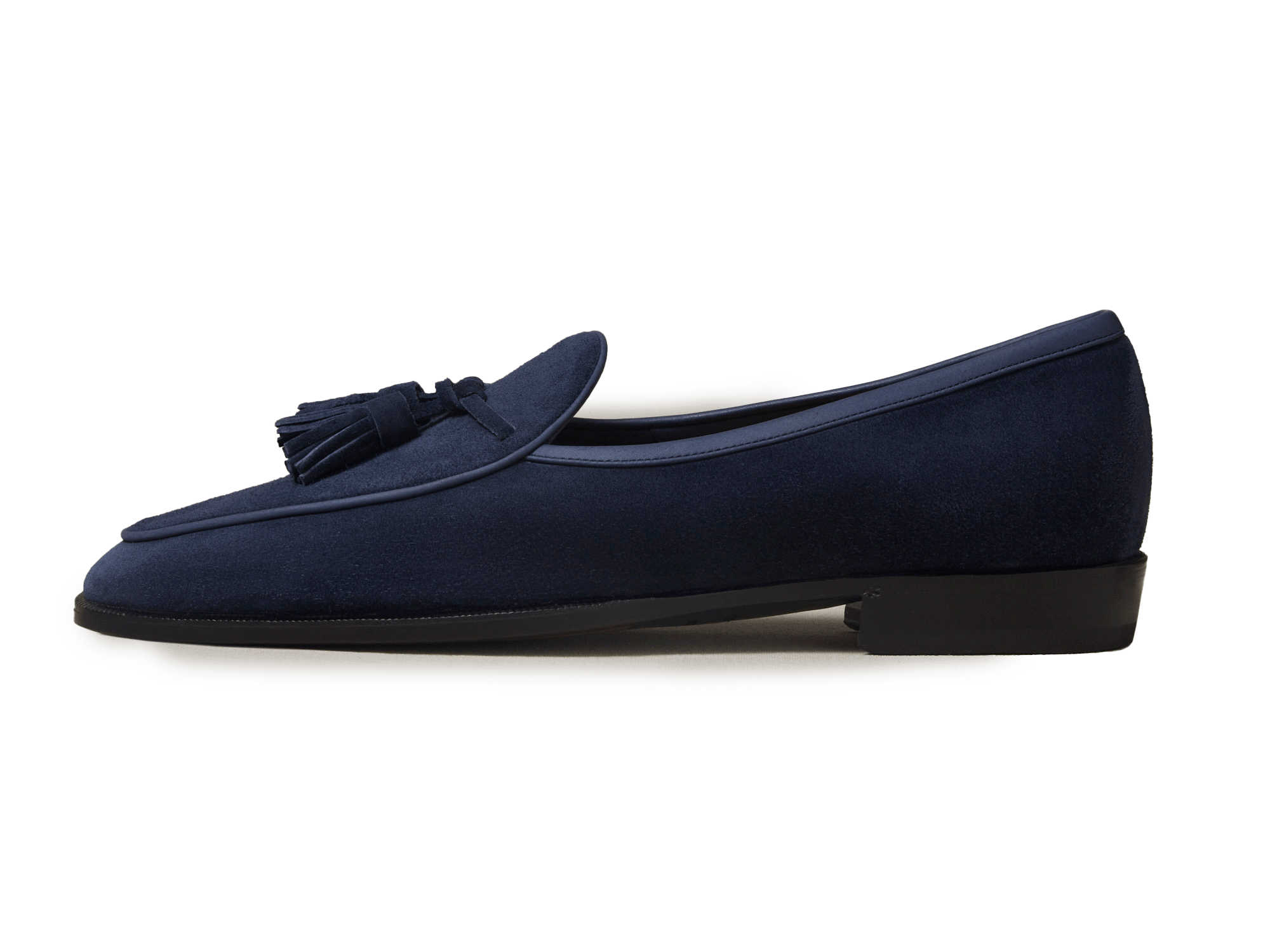 Grand Seine Tassel Loafers in French Navy Noble Suede