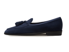 Grand Seine Tassel Loafers in French Navy Noble Suede