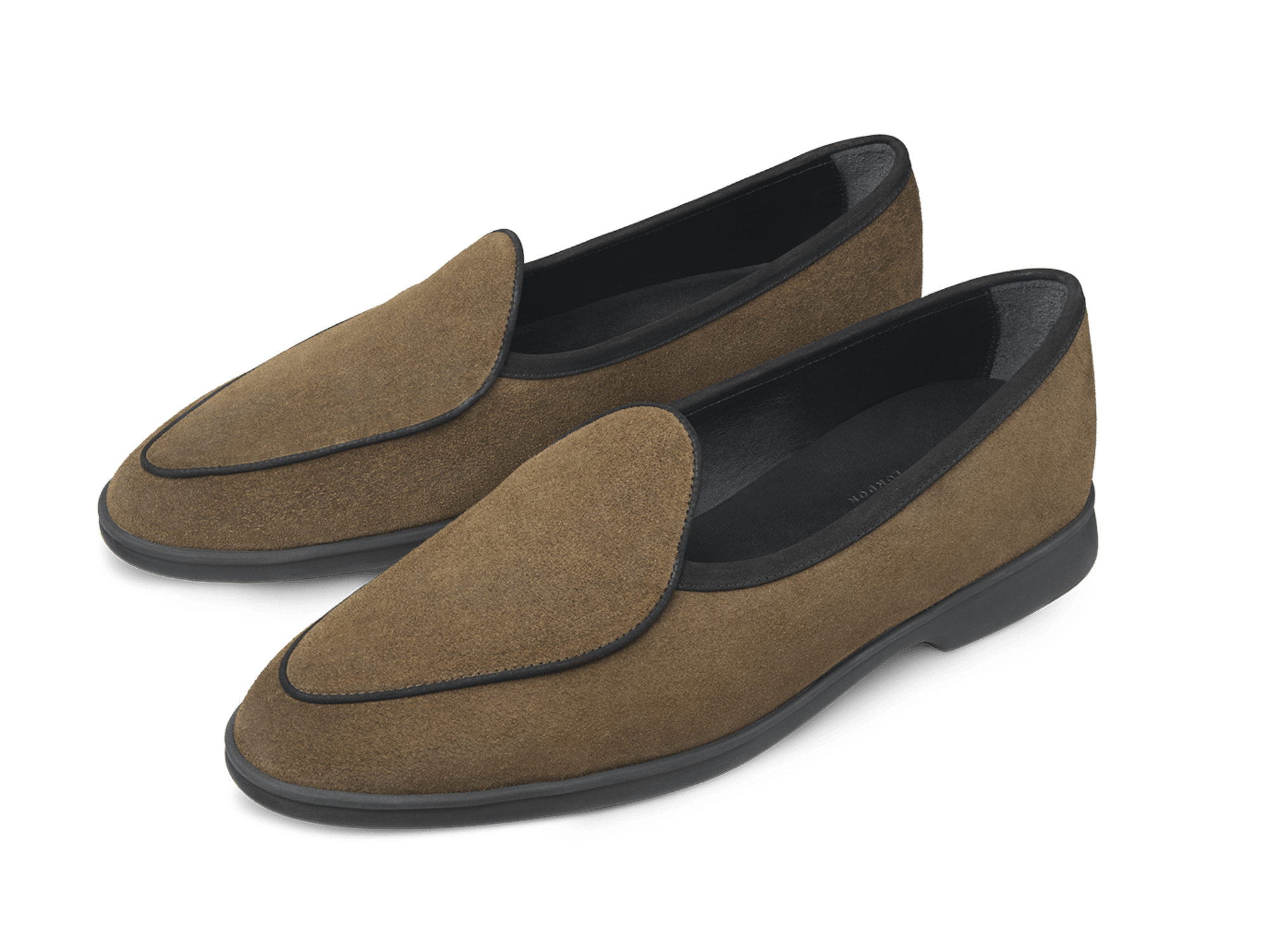 Stride Loafers in Deep Taupe Glove Suede Dark Sole