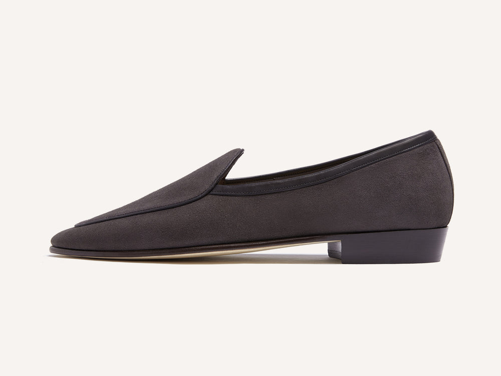 Sagan Classic Loafers in Bark Grey Asteria Suede