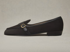 Sagan Classic Buckle in Lusitanias Dark Brown Asteria Suede