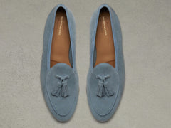 Sagan Classic Tassel Loafers in Thunder Blue Asteria Suede