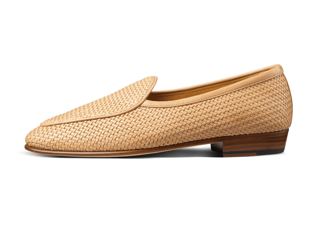 Sagan Classic Loafers in Natural Soft Woven Leather