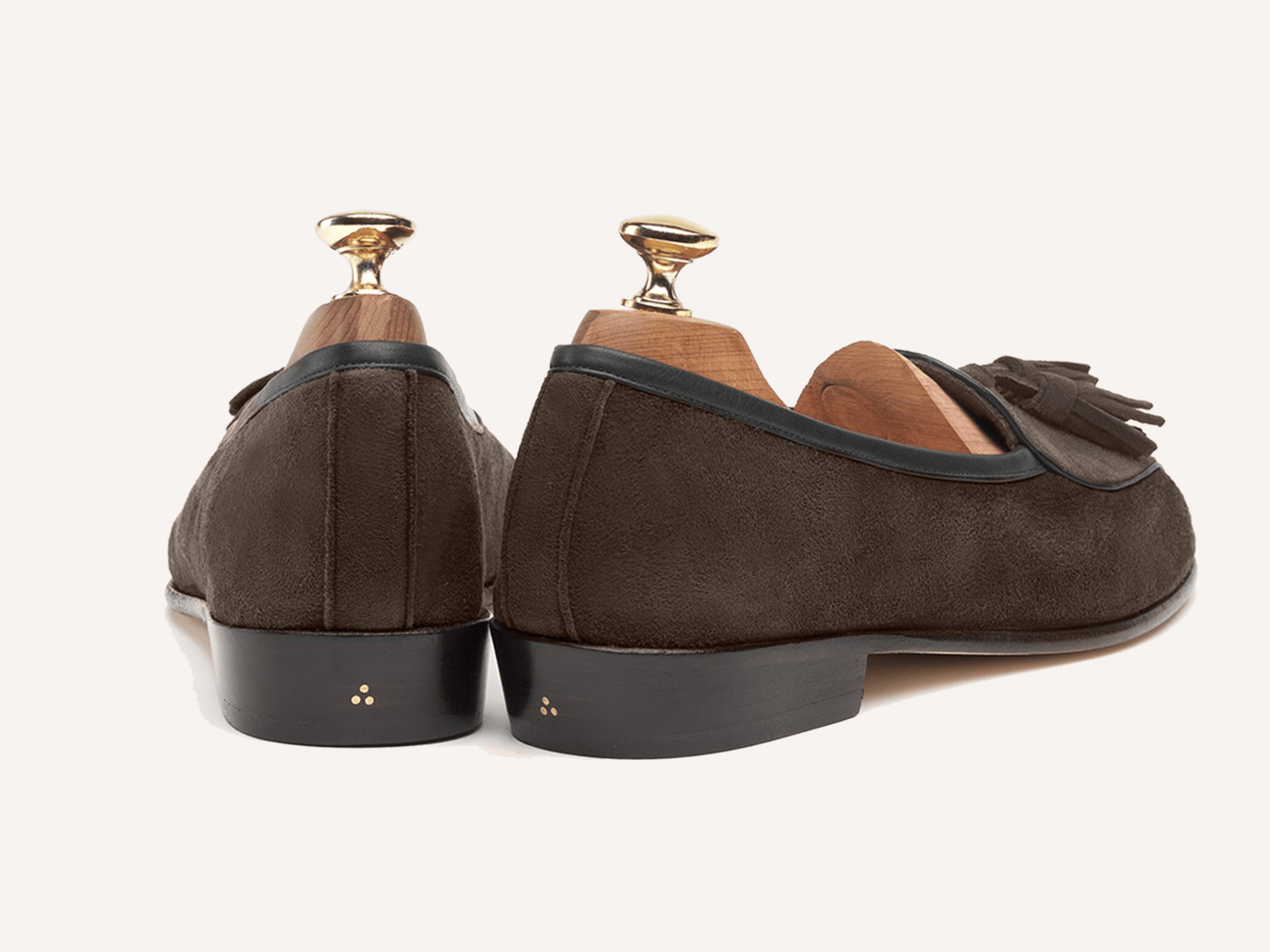 Sagan Classic Tassel Loafers in Dark Brown Suede – Baudoin & Lange