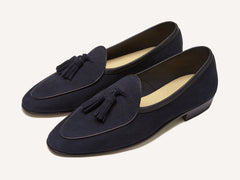 Sagan Classic Tassel Loafers in Midnight Navy Suede