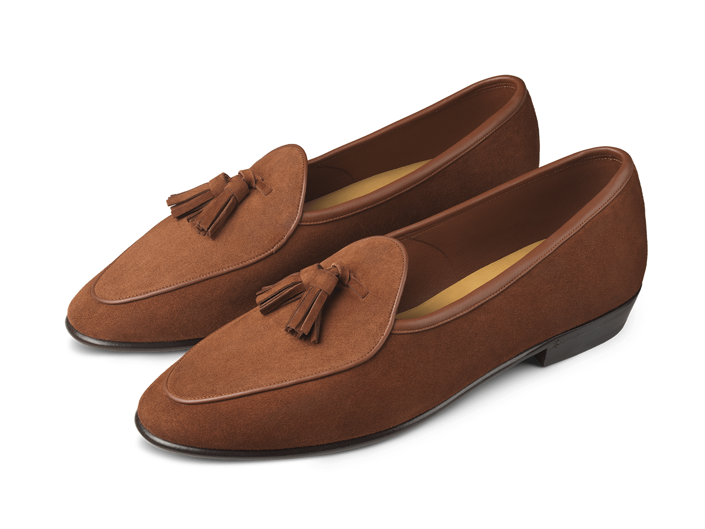 Sagan Classic Tassel Loafers in Maple Asteria Suede