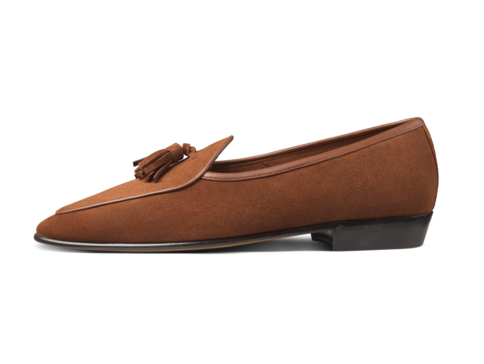 Sagan Classic Tassel Loafers in Maple Asteria Suede