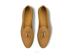 Sagan Classic Tassel Loafers in Sahara Asteria Suede