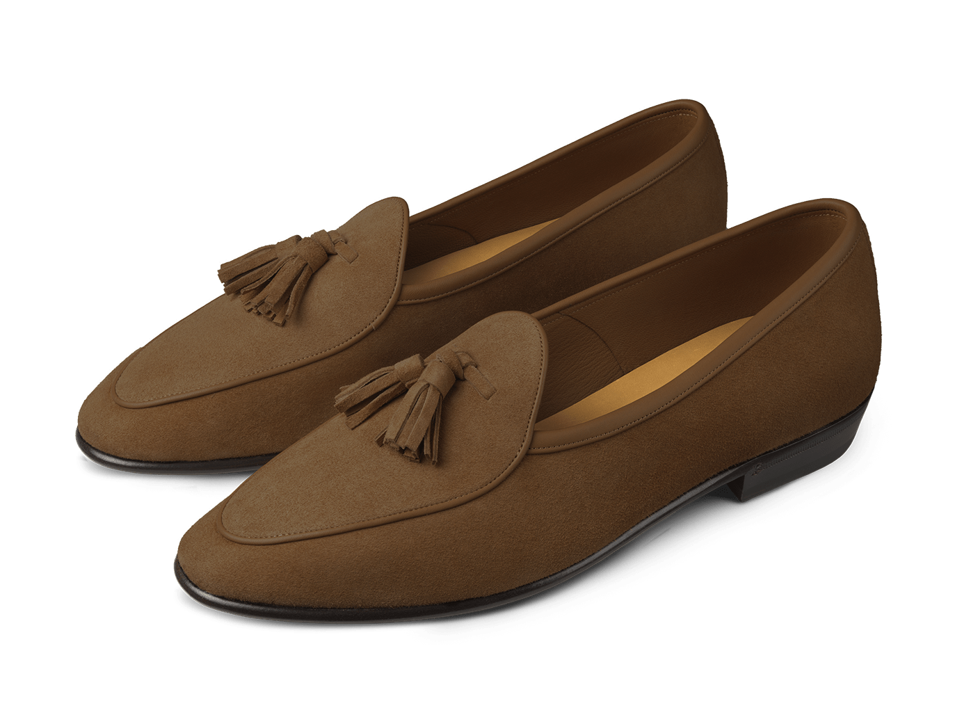 Sagan Classic Tassel Loafers in Tan Asteria Suede