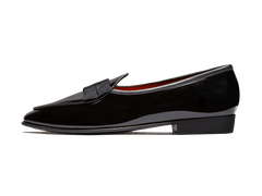 Sagan Classic Opera Bow in Black Patent and Gros Grain
