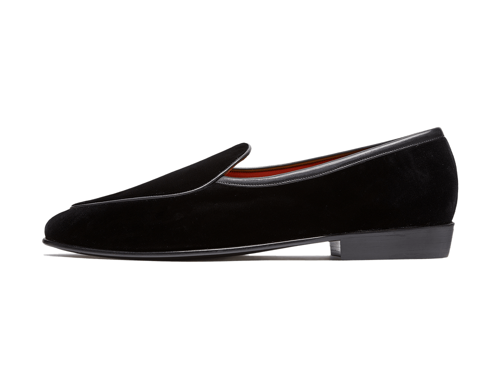 Sagan Classic Plain Men's Loafers in Black Velvet – Baudoin & Lange