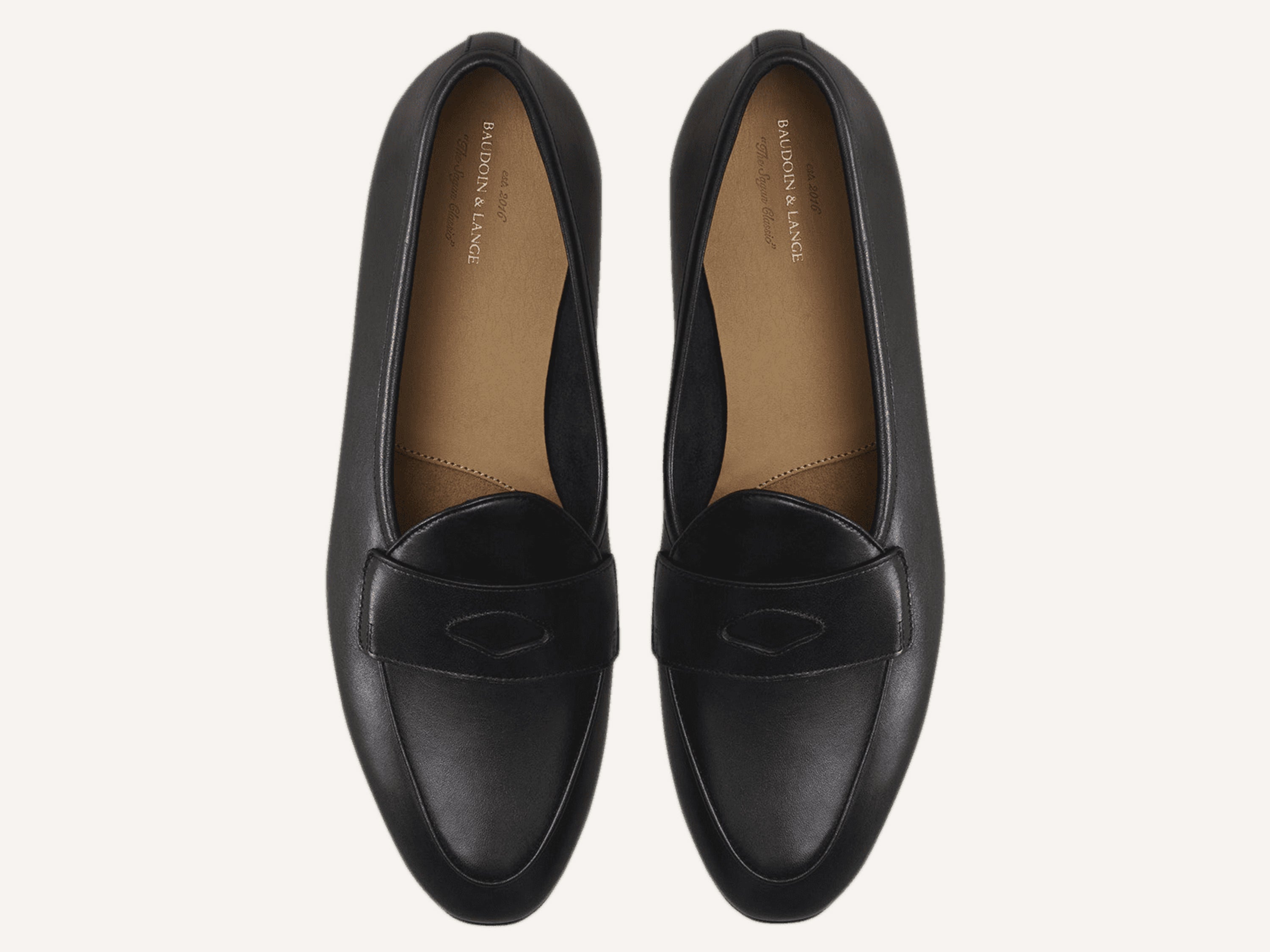Sagan Rubber Ginkgo Loafers in Black Drape Calf – Baudoin & Lange