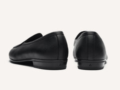 Sagan Rubber Loafers in Black Lunar Grain Calf