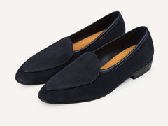 Sagan Rubber Loafers in Midnight Navy Asteria Suede