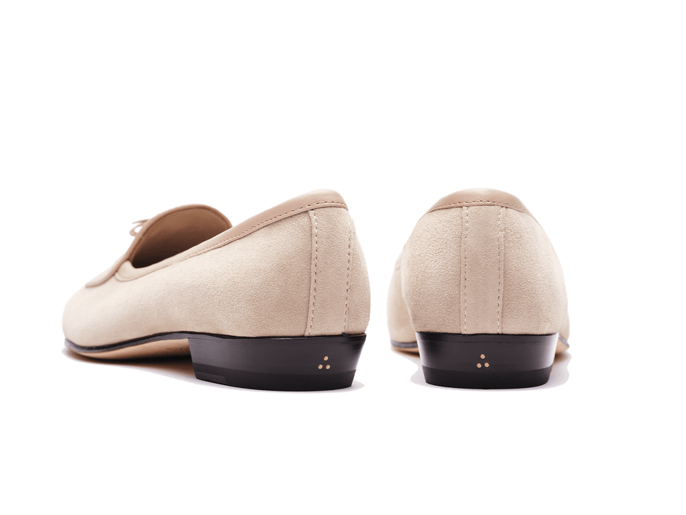 Sagan Bow in Albatre Asteria Suede