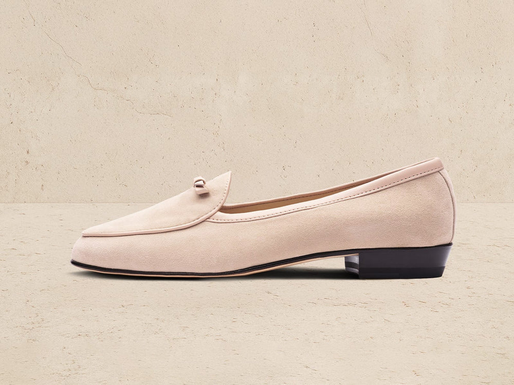 Sagan Bow in Albatre Asteria Suede