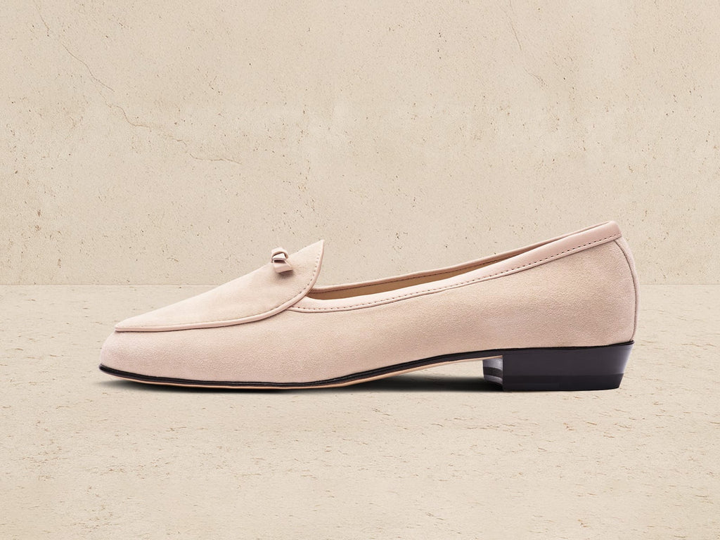 Sagan Bow in Albatre Asteria Suede