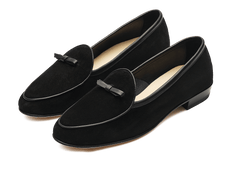 Sagan Bow in Black Asteria Suede