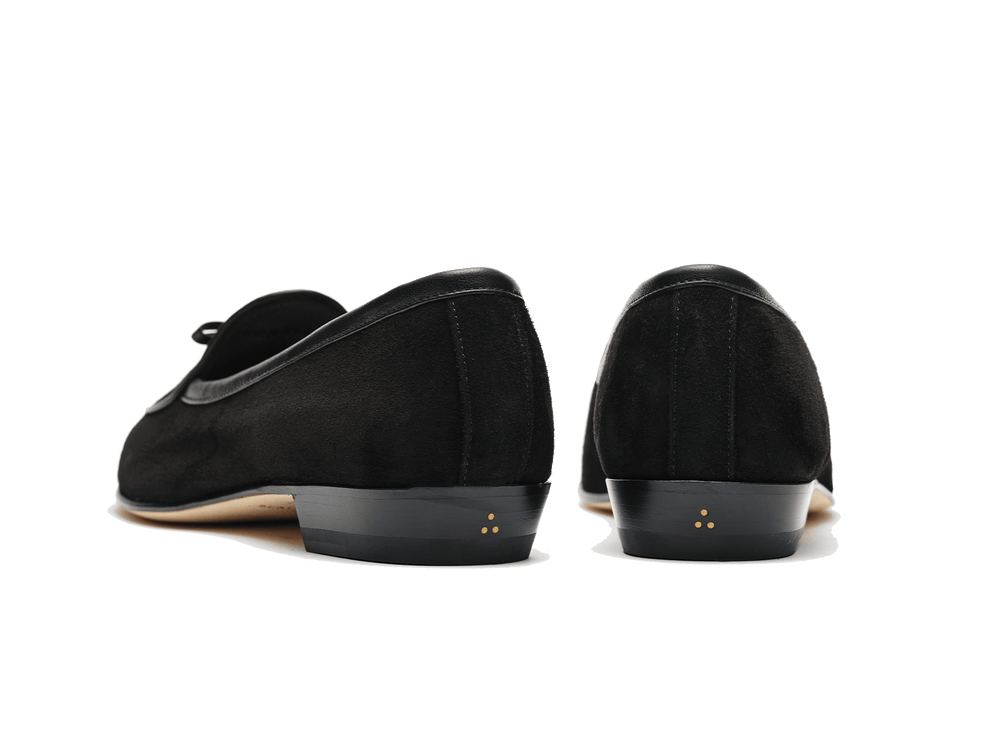 Sagan Bow in Black Asteria Suede