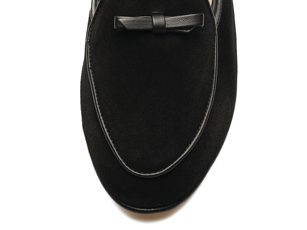 Sagan Bow in Black Asteria Suede